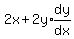 2x%2B2y%2Aexpr%28dy%2Fdx%29