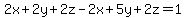 2x%2B2y%2B2z-2x%2B5y%2B2z=1