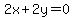 2x%2B2y=0