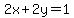 2x%2B2y=1