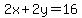 2x%2B2y=16