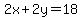 2x%2B2y=18