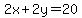 2x%2B2y=20