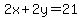 2x%2B2y+=+21