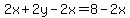 2x%2B2y-2x=8-2x