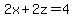 2x%2B2z=4