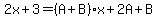 2x%2B3=%28A%2BB%29x%2B2A%2BB