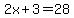 2x%2B3=28