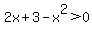 2x%2B3-x%5E2+%3E+0