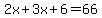 2x%2B3x%2B6=66