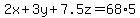 2x%2B3y%2B7.5z=68%2A5