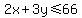 2x%2B3y%3C=66