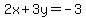2x%2B3y=-3