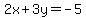 2x%2B3y=-5