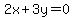 2x%2B3y=0