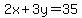 2x%2B3y=35