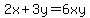 2x%2B3y=6xy