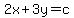 2x%2B3y=c
