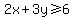 2x%2B3y%3E=6