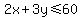 2x%2B3y+%3C=+60