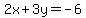 2x%2B3y+=++-+6