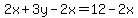 2x%2B3y-2x=12-2x