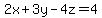 2x%2B3y-4z=4