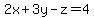 2x%2B3y-z=4