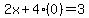 2x%2B4%280%29=3