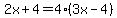 2x%2B4=4%283x-4%29