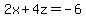 2x%2B4z=-6