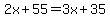 2x%2B55=3x%2B35