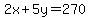 2x%2B5y=270