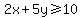 2x%2B5y%3E=10