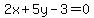 2x%2B5y-3=0