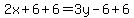 2x%2B6%2B6=3y-6%2B6