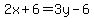 2x%2B6=3y-6