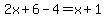 2x%2B6-4=x%2B1