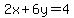 2x%2B6y=4