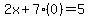 2x%2B7%280%29=5