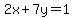 2x%2B7y=1
