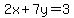 2x%2B7y+=+3