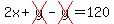 2x%2Bcross%28y%29-cross%28y%29=120