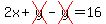 2x%2Bcross%28y%29-cross%28y%29=16
