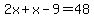 2x%2Bx-9=48