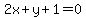 2x%2By%2B1=0