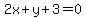 2x%2By%2B3=0