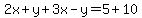 2x%2By%2B3x-y=5%2B10