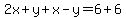 2x%2By%2Bx-y=6%2B6