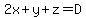 2x%2By%2Bz=D